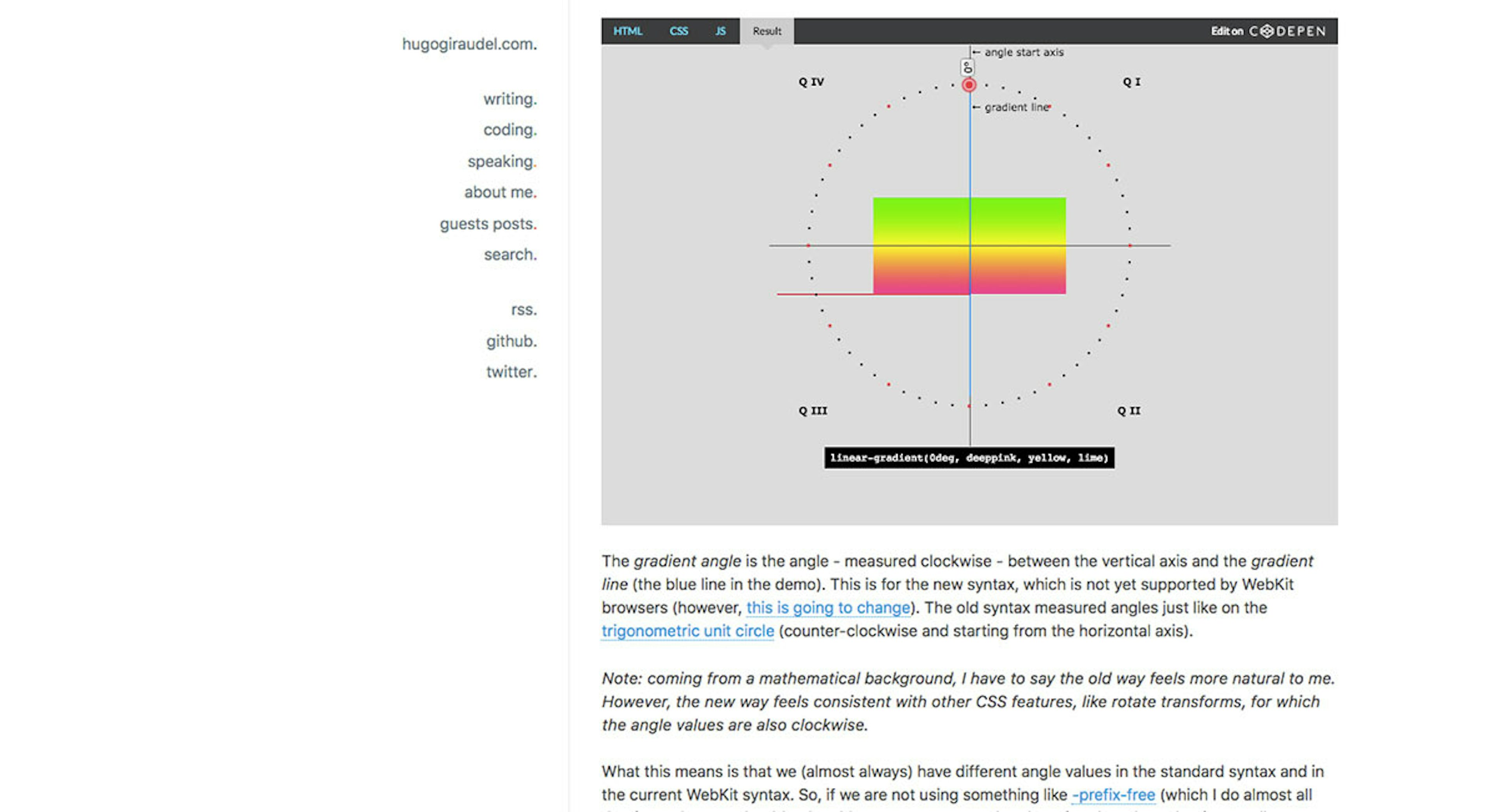 Deep Dive Linear Gradients