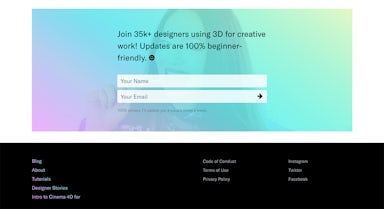 3D For Designers Email Form